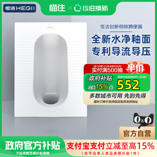 存水弯蹲厕便池防臭蹲便器水箱套装 恒洁蹲便器蹲坑式 卫生间3032
