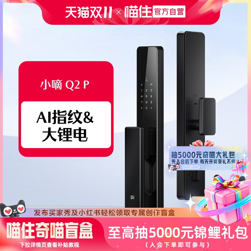 德施曼全自动智能门锁密码锁指纹锁电子锁小嘀Q2P
