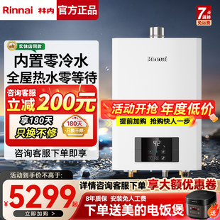 CB室内燃气热水器零冷水增压20 R16E51G 24L 林内焕享RUS Rinnai