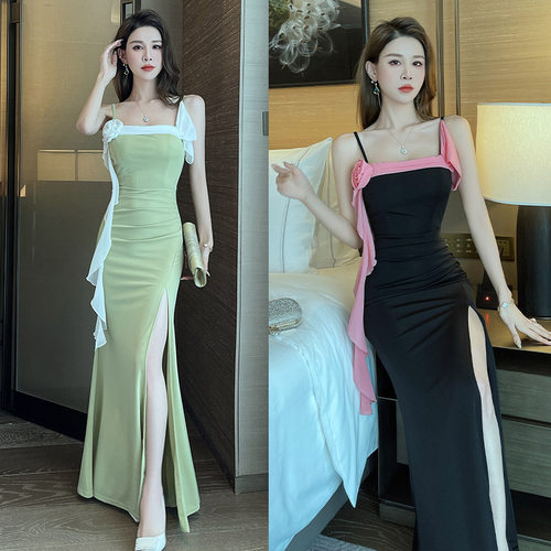 技师工作服柔式高级感足疗晚礼服