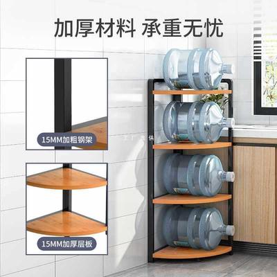 厨房转角置物架角落三角架厨具储物架放锅架子落地多层锅具收纳架