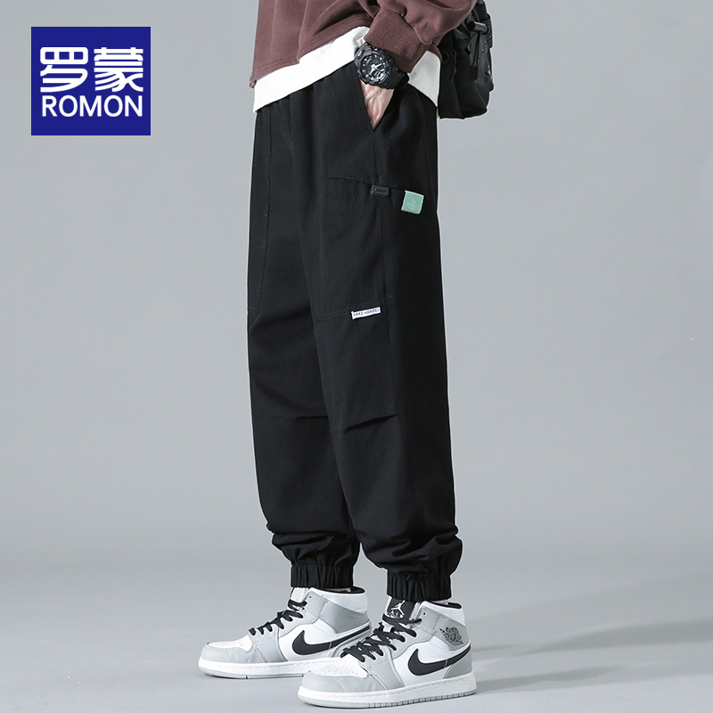 罗蒙九分裤束脚裤基础大众休闲裤