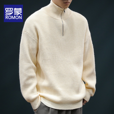 罗蒙圆领毛衣防风保暖·