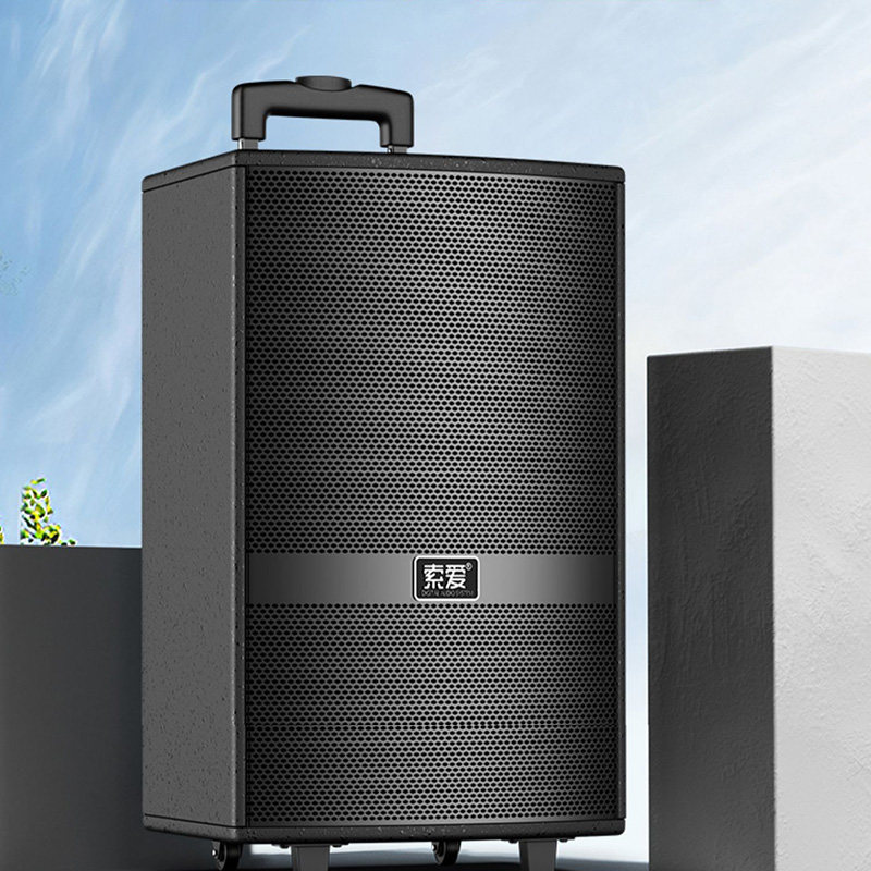 索爱f36广场舞音响户外演出k歌跳舞15寸移动拉杆蓝牙音箱带麦克风