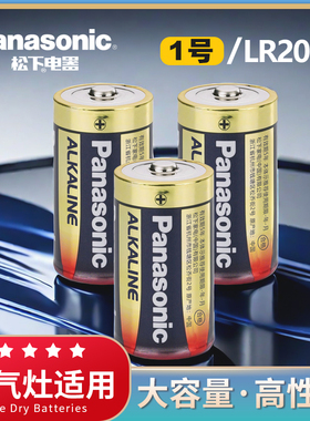 松下电池 一号大号D型碱性电池燃气灶液化气灶炉灶耐用灶台1号1.5V天然气热水器手电筒干电池大电池批发