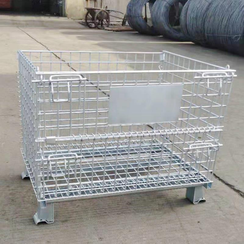 仓储笼800×600×640折叠式重型货架仓库笼供应金属蝴蝶笼铁笼