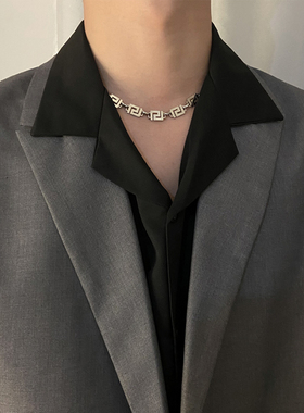 钛钢锁骨链男士潮牌百搭简约