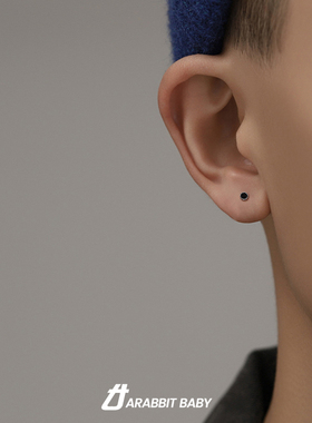 银耳钉男ins潮小众黑色男士耳环简约耳棍养耳棒迷你耳饰品小耳针