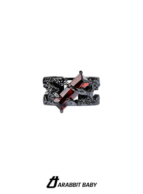 暗黑风戒指男小众设计高级感新款潮复古霸气欧美情侣食指女生高街