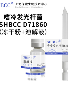 嗜冷发光杆菌JCM 12947模式菌株海水2216琼脂15℃培养冻干物