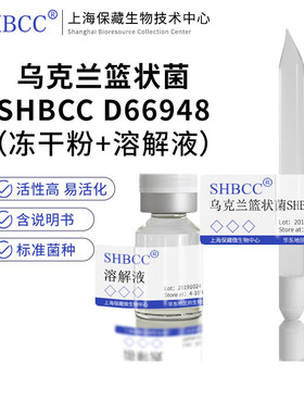 乌克兰篮状菌SHBCC D66948非模式菌株Czapek's 琼脂冷藏4-10℃冻
