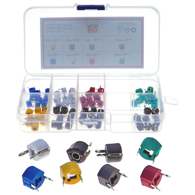 8种规格80个6mm微调可调电容器