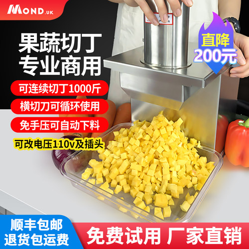 切丁机商用切菜机电动食堂蔬菜萝卜土豆块洋葱颗粒幼儿园切丁神器 - 封面