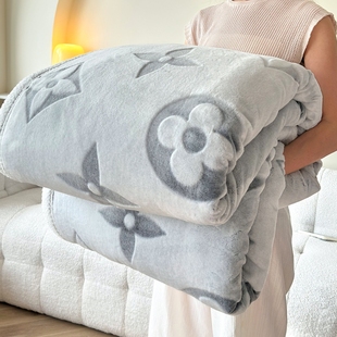 轻奢加厚办公室午睡盖毯空调沙发盖毯子午休冬季珊瑚绒毛毯床单