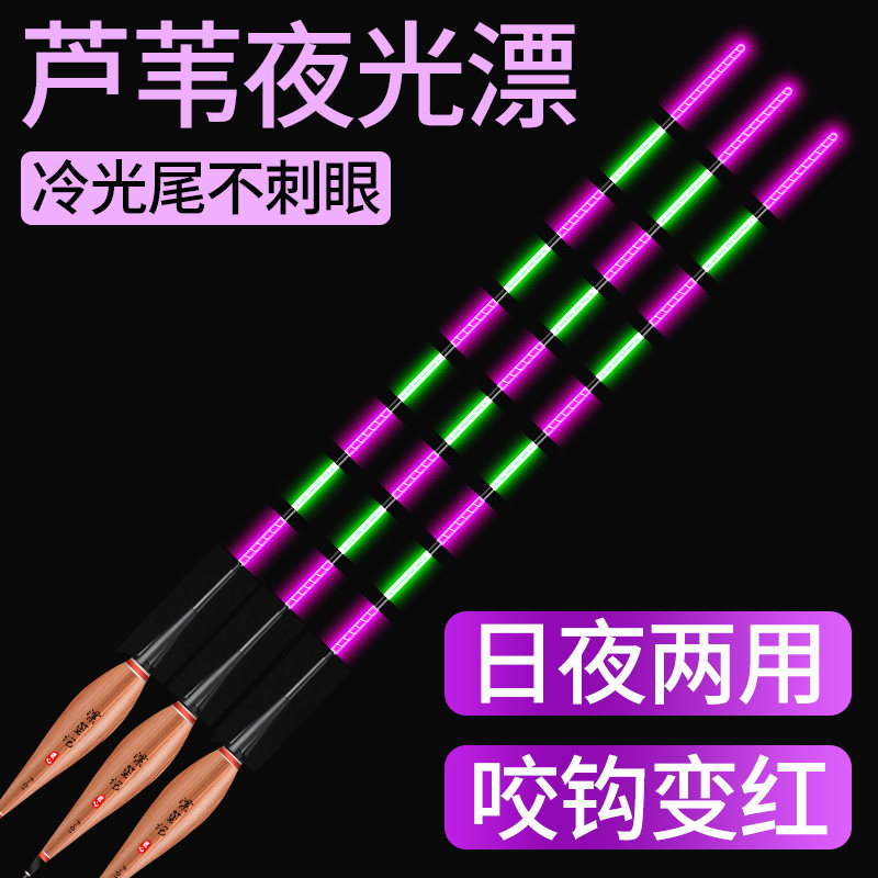 芦苇夜光漂高灵敏冷光尾电子漂咬钩变色野钓鲫鱼夜光漂醒目不刺眼,户外/登山/野营/旅行用品,浮漂,淘宝优惠券,粉丝福利购,淘宝优惠卷
