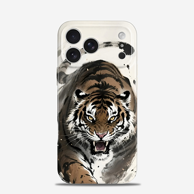 水墨老虎适用iPhone17Promax苹果16中国风mate70华为p80手机壳nova14小米15小众oppofindx8S防摔vivoX300荣耀