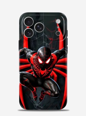 黑色蜘蛛侠适用iPhone17promax手机壳15苹果16华为mate80动漫P70小米17防摔oppofindx9小众vivoS50荣耀magic8
