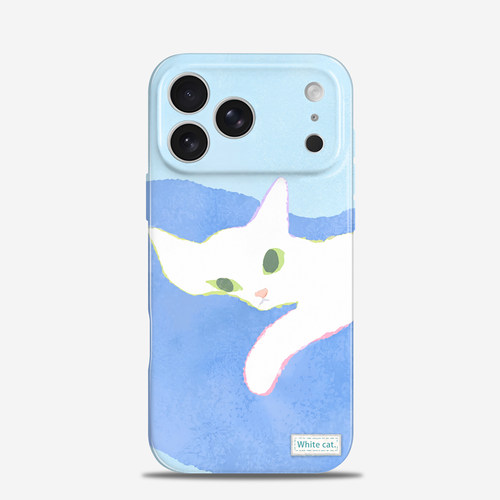 治愈系白猫 适用iPhone17promax苹果16e手机壳15高级感13小众14华为mate80超好看pura90小米17全包oppofindx9