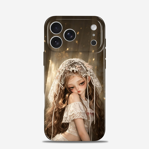 bjd头纱娃娃适用iPhone17promax苹果16e手机壳15高级感13小众14华为mate80全包pura90小米17防摔oppofindx8s