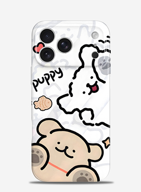 情侣卡通手机壳iPhone17苹果16promax线条小狗mate70华为pura80小米15适用opporeno14菲林vivoiqoo13s荣耀400