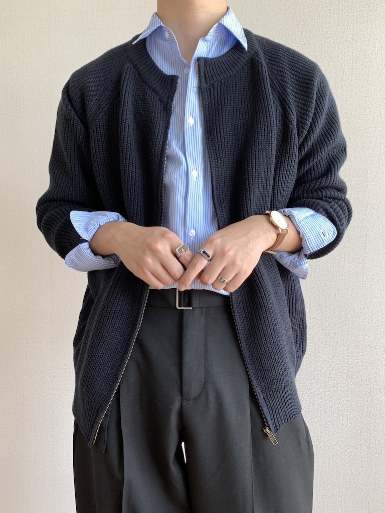 方人也屹秋冬韩版针织开衫男加厚线衣宽松休闲毛衫针织开衫外套