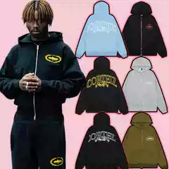 Correct Version Demon Island Crtz Hoodie American Retro Street Casual Hooded Cardigan Sweatshirt Set Trendy