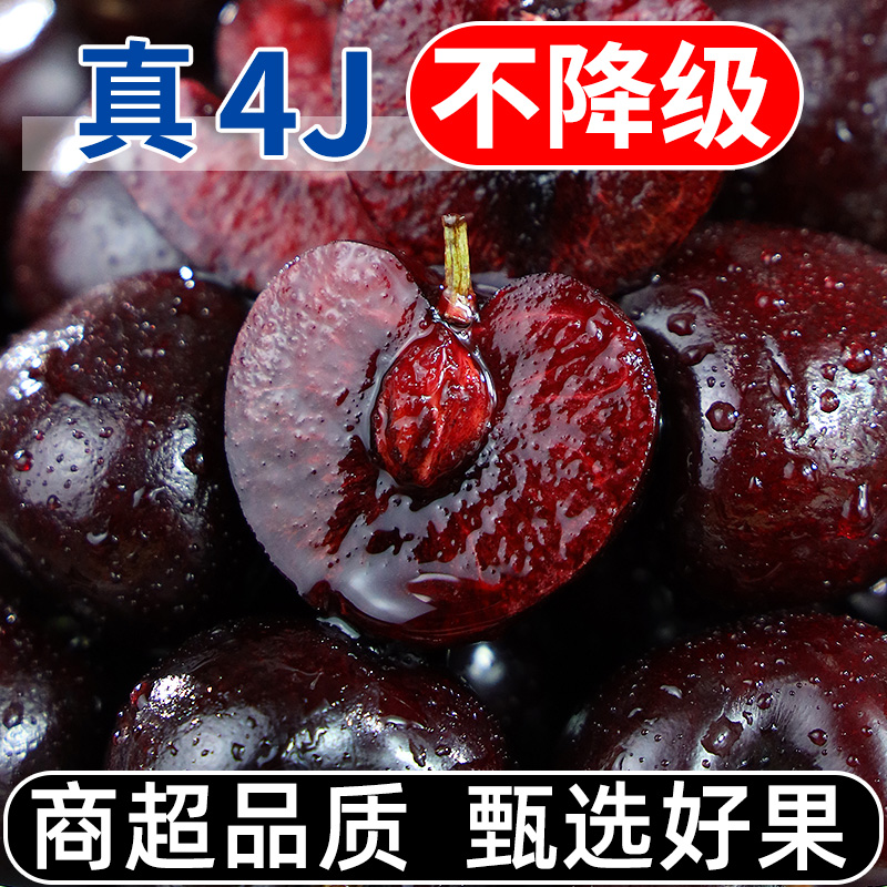 智利进口车厘子5斤4J新鲜水果应当季大樱桃大果礼盒装整箱包邮