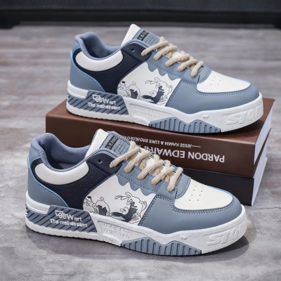 男鞋2026新款国潮运动休闲鞋潮流百搭青少年工装小众设计防滑板鞋