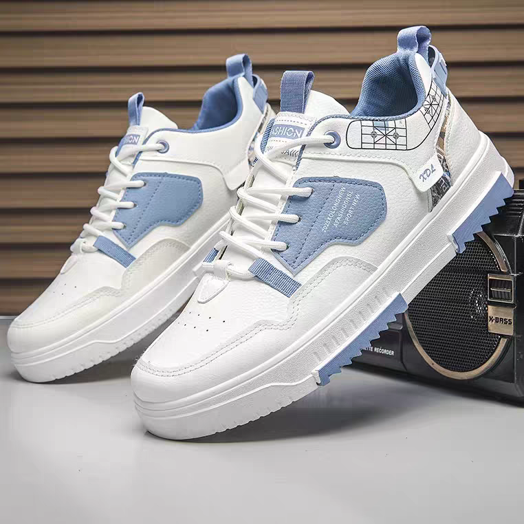 男鞋2025新款小白鞋白拼色透气百搭潮流运动潮鞋低帮男款休闲板鞋