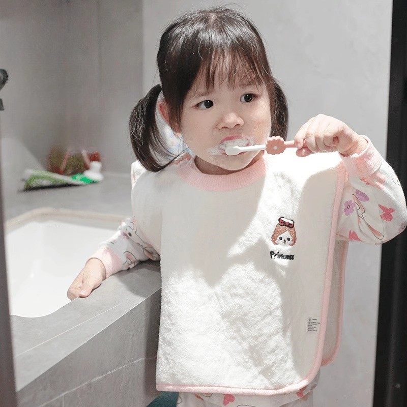 儿童洗漱巾婴儿毛巾刷牙擦脸漱口水巾防水围嘴不湿衣宝宝洗脸围兜,婴童用品,口水巾,淘宝优惠券,粉丝福利购,淘宝优惠卷