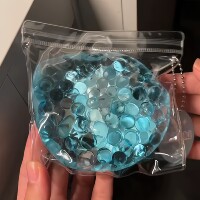 超好捏！清透蓝色海吵吵球手作球慢回弹解压神器超软捏捏乐爆爆珠