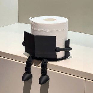可爱创意卫生间纸巾盒厕所卷纸筒挂架创意厕纸置物架抽纸盒免打孔