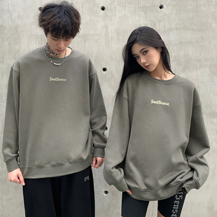 SoulSense潮牌秋冬季 新款 玫瑰时尚 宽松休闲圆领卫衣男女同款