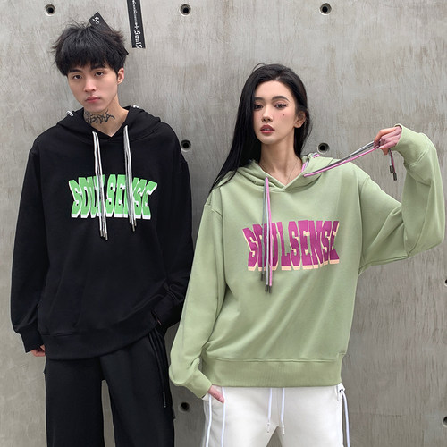 SoulSense彩色脏辫抽绳连帽卫衣