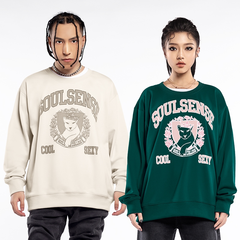 SoulSense夏秋学院风宽松卫衣