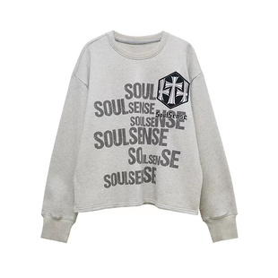 SoulSense字母排列logo款 灰色卫衣