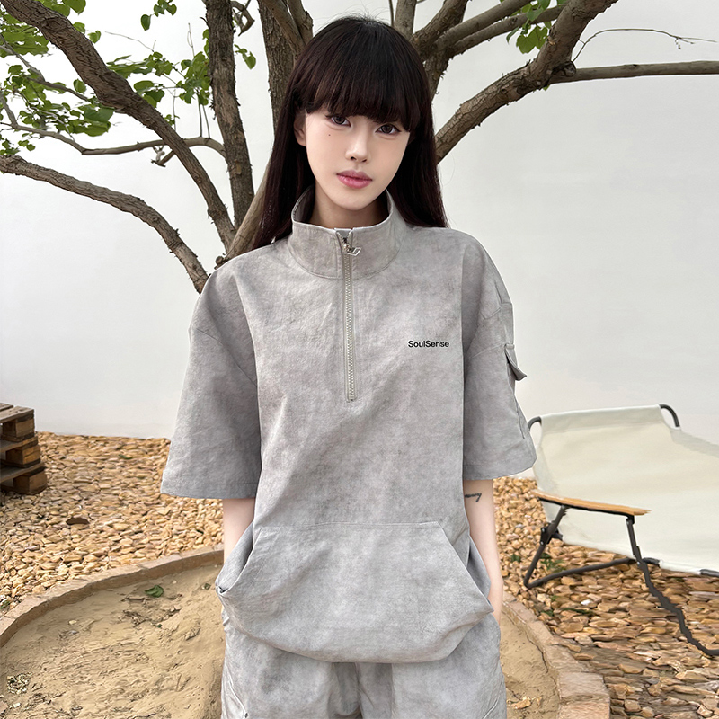 男女同款扎染痞帅T恤短裤套装