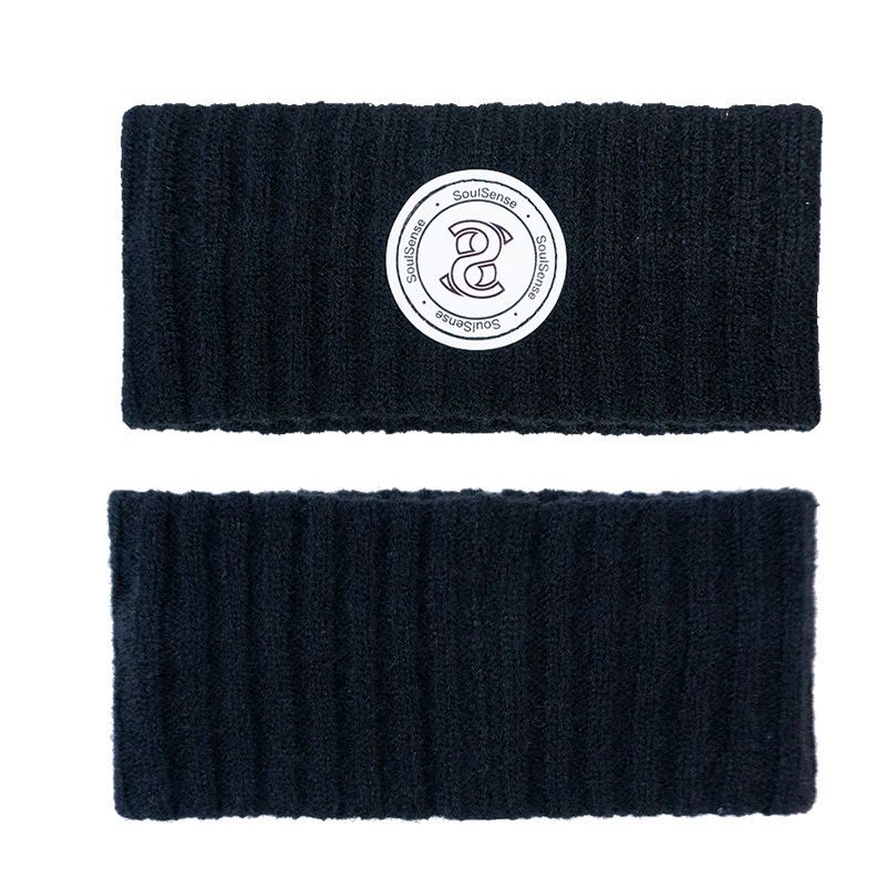 SoulSense毛织发带黑色网红百搭束发化妆宽边发箍