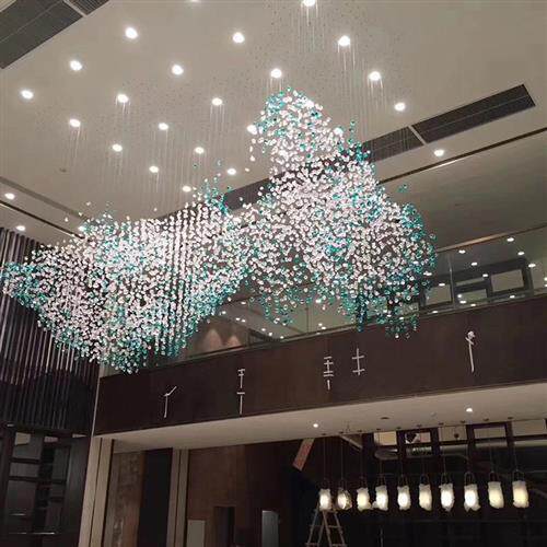 非标定制酒店大堂吊灯工程大型造型灯具个性创意售楼部沙盘客厅灯