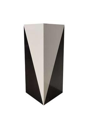 厂家直供黑白双色大理石柱方形会所酒店样板房摆件装饰品落地摆件