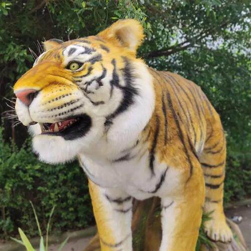 公园大型仿真动物展览装置景区公园电动机械老虎模型厂家直供