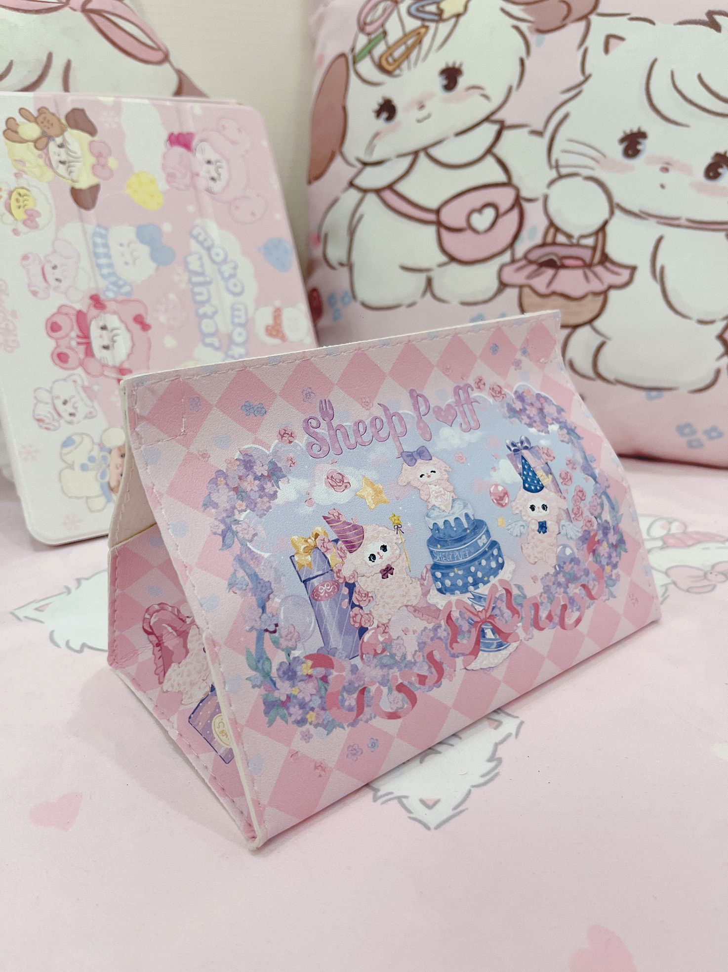 绵羊商店原创纸巾盒可爱粉色家居收纳盒抽纸盒餐巾纸盒小羊小动物