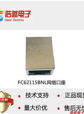 FC62115BNL工业级通用网口座RJ4兼容HR91105带变压器原装正品