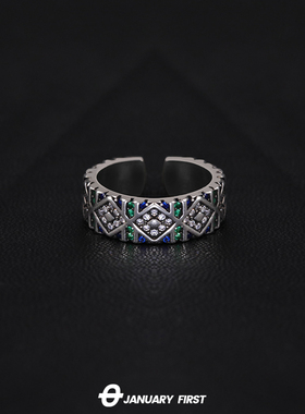 男女合金原创天使之眼设计戒指