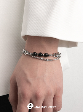 男女钛钢日韩串珠拼接手链