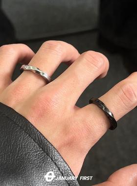 999足金素圈光面情侣对戒