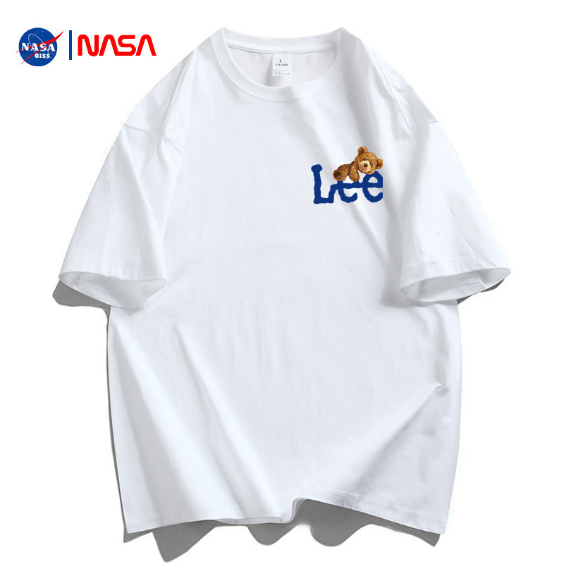 nasat恤男短袖宽松大码旗舰店官网宇航员联名夏装黑色t袖潮牌半袖
