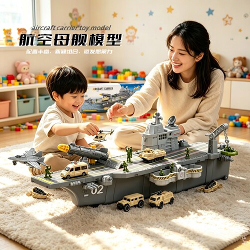 航空母舰模型可发射导弹玩具