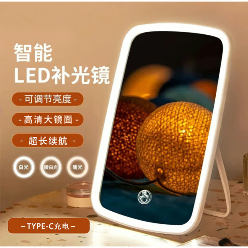 led cosmetic mirror with light fill light dormitory desktop