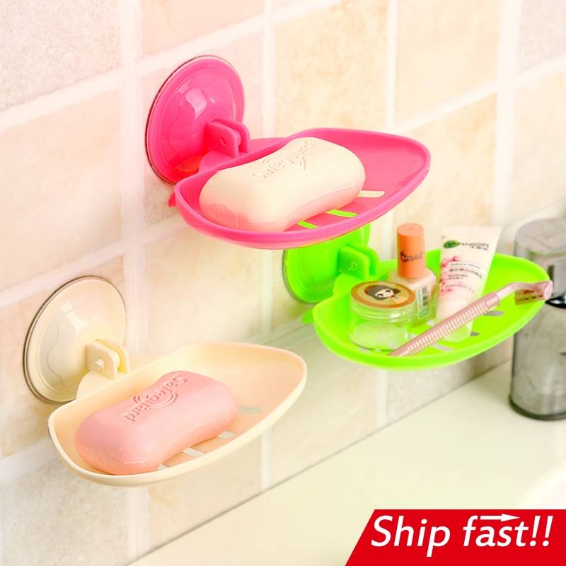 plastic dish box bathroom soap holder chuck 强力吸盘肥皂盒